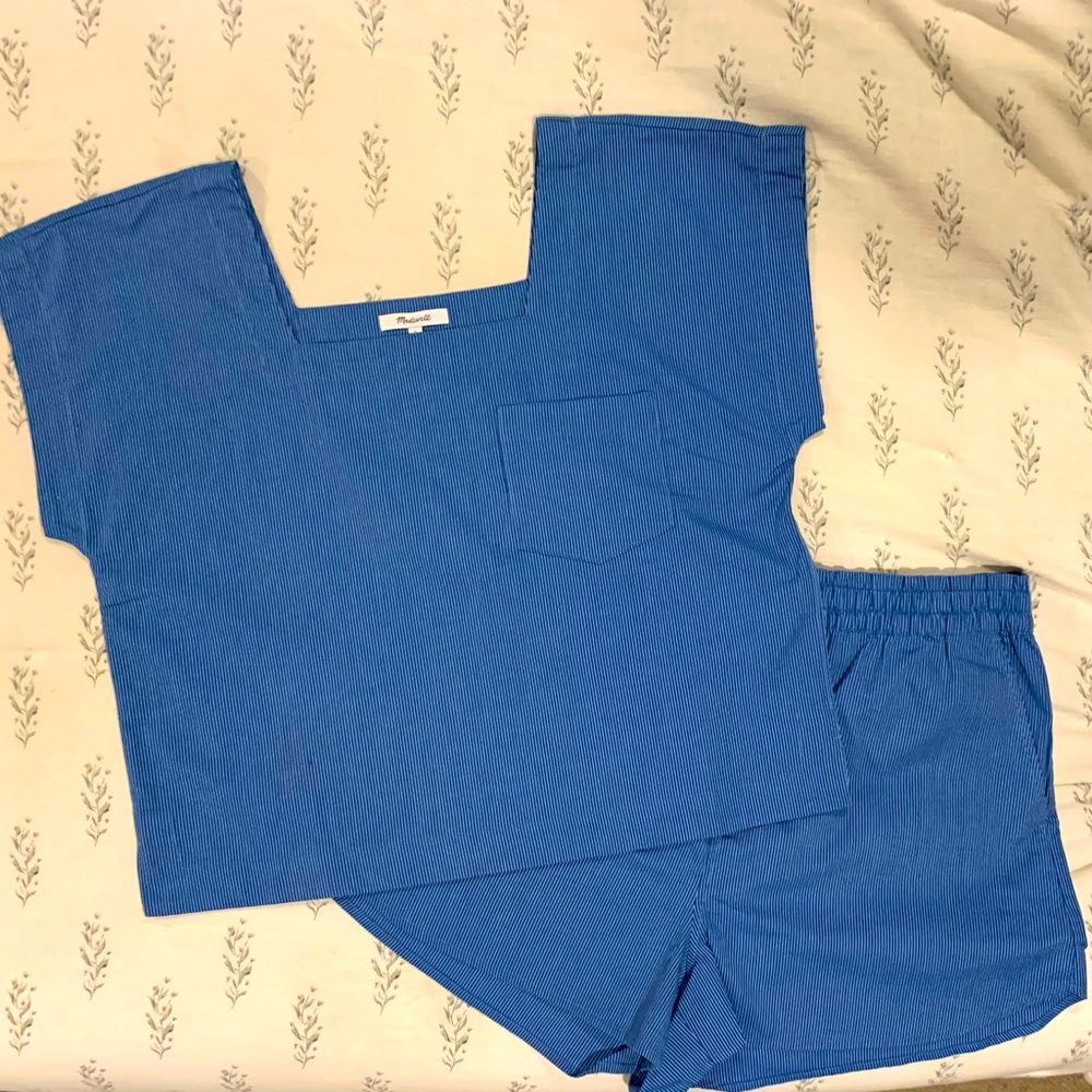 Madewell Pinstriped Matching Set NWT